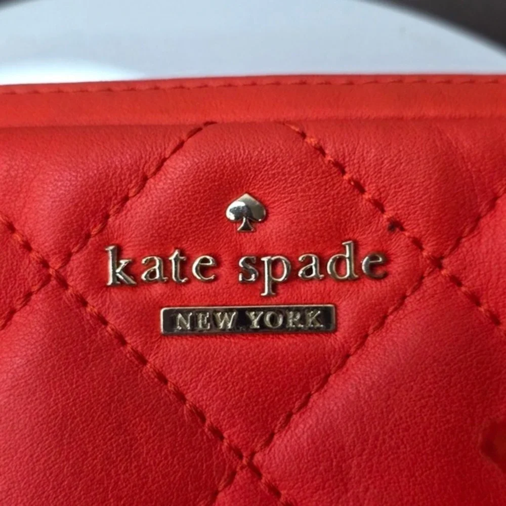 Kate Spade‎ Orange Quilted Clutch Wristlet